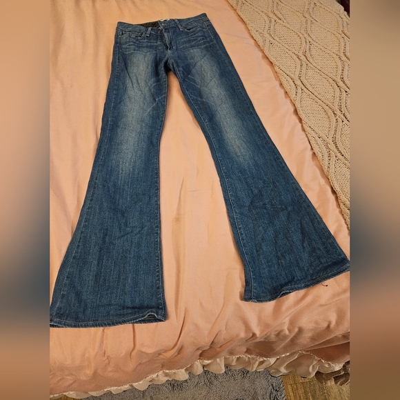 Page Women's Blue Flared Jeans - Picture 1 of 6
